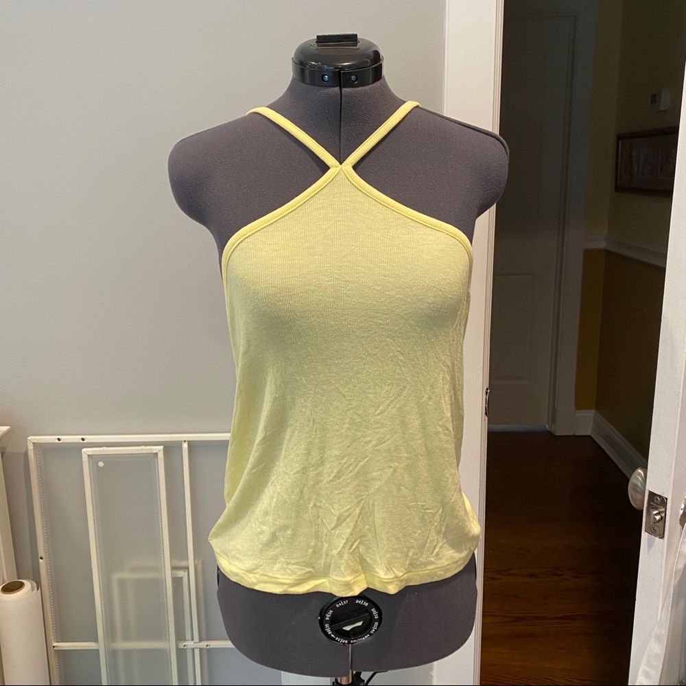 NWOT !! Yellow Halter Top